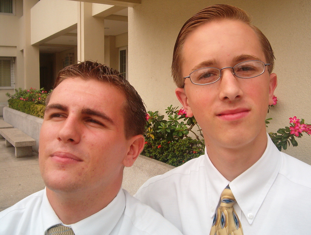 Me with Elder Tipton on the last day before transfers.